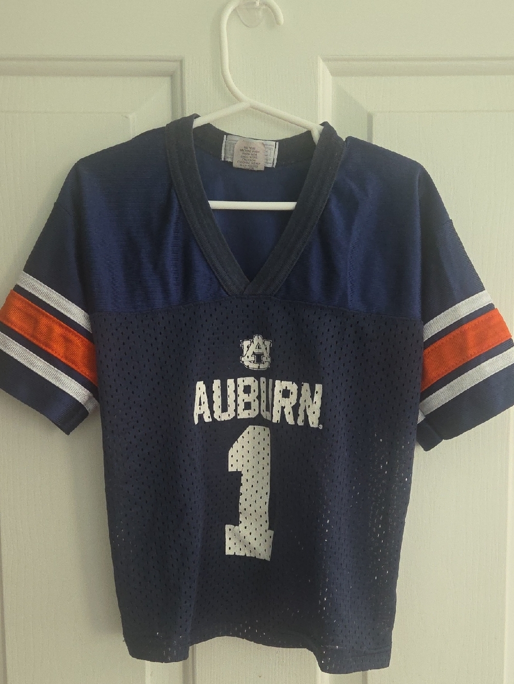 Auburn University Navy & Orange Kids Football Jersey Sz 5